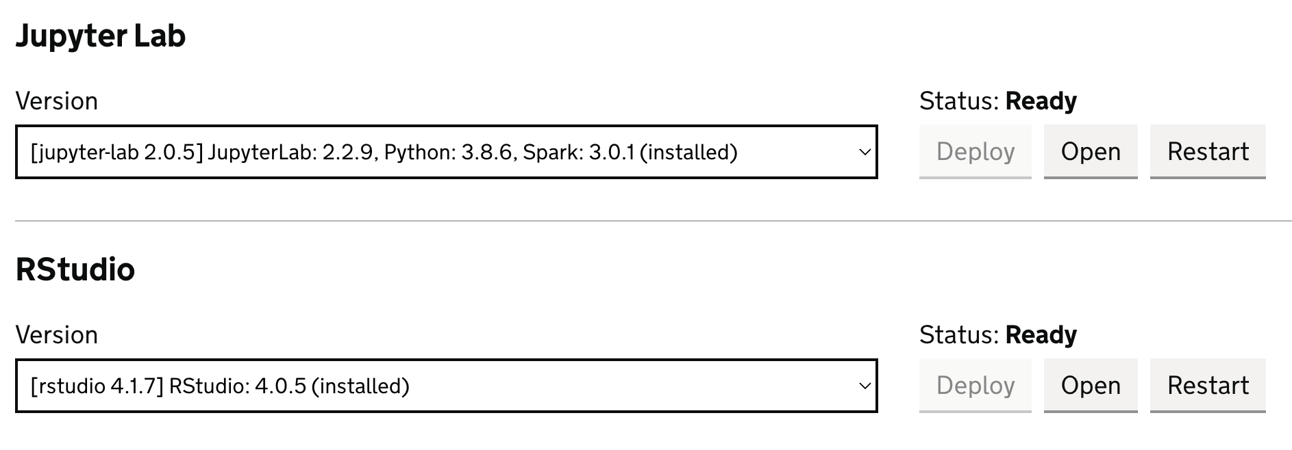 Tool options in Control Panel